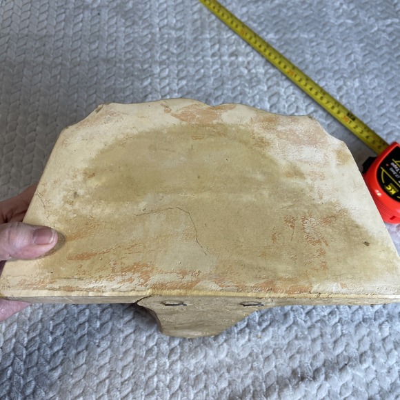 Vintage Plaster Shell Wall Sconce Bracket Shelf 8in x 11in Mid Century - Picture 9 of 9
